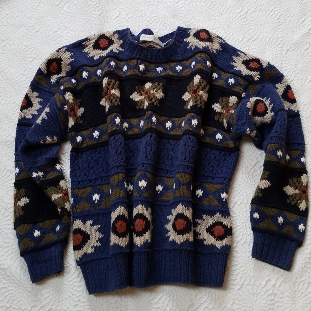 VINTAGE Henry Grethel Unisex Cotton Knit Sweater, Size M